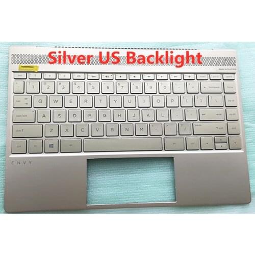 Laptop US Backlight Keyboard Shell Cover case for HP ENVY 13-AD 13-AD102TX 13-AD201TU 13-AD017TX TPN-I128 Silver/Gold DIS/UMA