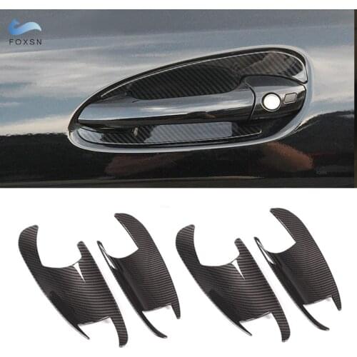 For Mercedes Benz C E GLK ML CLA Class W166 W117 X204 W204 W212 W246 Carbon Texture Car Exterior Door Handle / Bowl Cover Trim