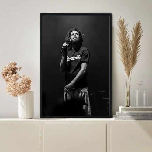 J. Cole Poster Hip Hop Rapper Pop Music Star Album Canvas Print Art Wall Painting Home Decoration Gift