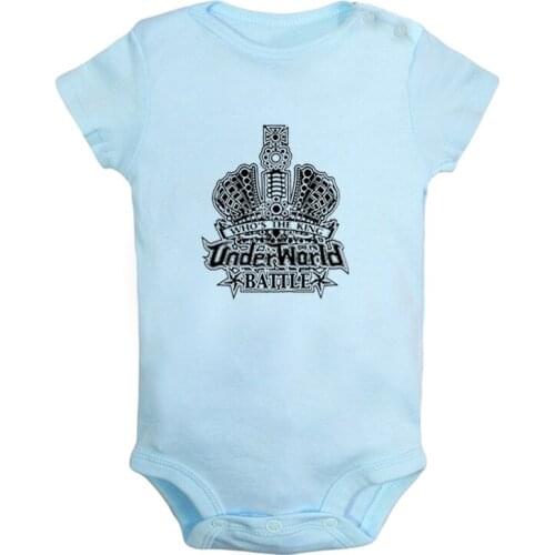 Pizza King Underworld battle Whos The King Design Newborn Baby Boys Girls Outfits Jumpsuit Printing Infant Bodysuit Clothes