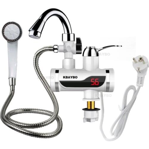 Instant Tankless Electric Hot Water Heater Faucet Kitchen Instant Heating Tap EU plug