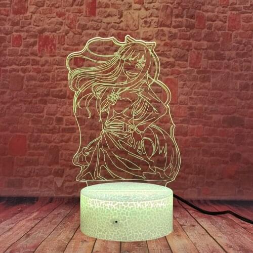 Lovely 3D Illusion Nightlight LED Colorful Change Desk Lamp Japan Manga Model Wagaya No Oinalisama Anime action & toy figure