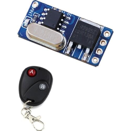 Micro Remote Control Switch Mini Receiver 3.5V 4.5V 5V 6V 7.4V 8.4V 9V 12V Long Range Small Receiver Transmitter 315/433MHZ