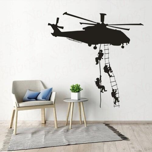 Militari Elicotteri Wall Stickers Decorazione Della Casa Militari Living room Bedroom Mural Decoration WL1187