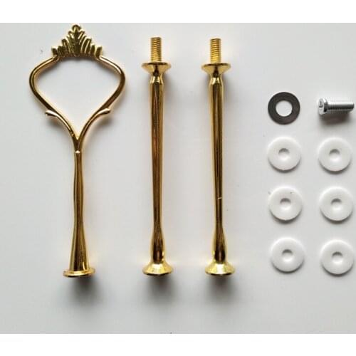 New 3-Tier Wedding Birthday Party Cake Plate Stand Stainless Steel Cake Tray Bracket Sweets Cupcake Display Tower Stand ForTray