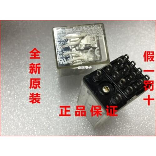 New and original Relays SCLD-W-B-4PDT-C 12VDC 4 ON 4 Closed