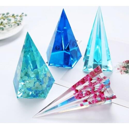 Pentagonal Cone/Circle Cone Candle Silicone Mold Diy Geometric Conical Ins Wind Aroma Candle Silicone Abrasive Tool