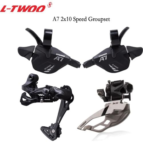 LTWOO Groupset LTWOO A7 2X10 Speed Shifter lever+Front /Rear Derailleur for MTB Bike 20speed Cassette Sprockets 32T 36T 40T