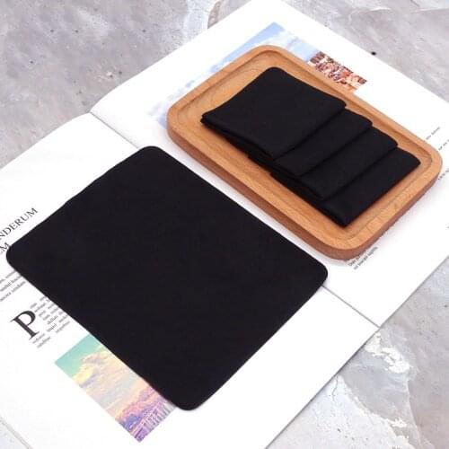 5Pcs/Lot Black 14.5*17.5cm Suede Glasses Cleaner Eyeglasses Microfiber Clean Cloth for Lens Phone Screen Cleaning Wipes