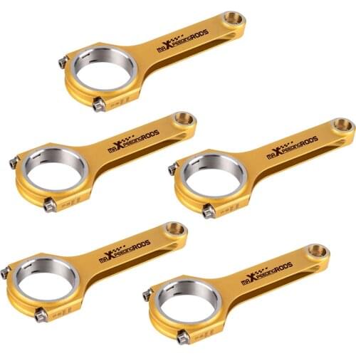 Racing Conrod Connecting Rods for Volvo 850 C70 V70 S60 2.3 T5 R AWD B5234T H-beam Titanizing Con Rods 139.5mm 800+ HP