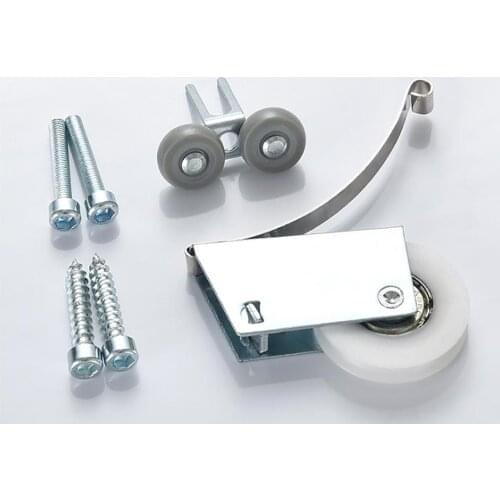 1Sets Stainless steel Wardrobe Sliding Door Roller Wheels Pulley Sliding Door Silence Fittings