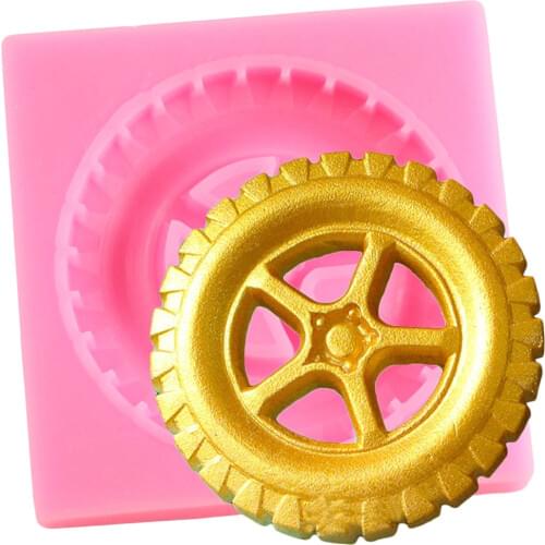 3D Tyre Silicone Mold Fondant Molds DIY Baby Birthday Cake Decorating Tools Candy Clay Chocolate Gumpaste Mould Cupcake Baking