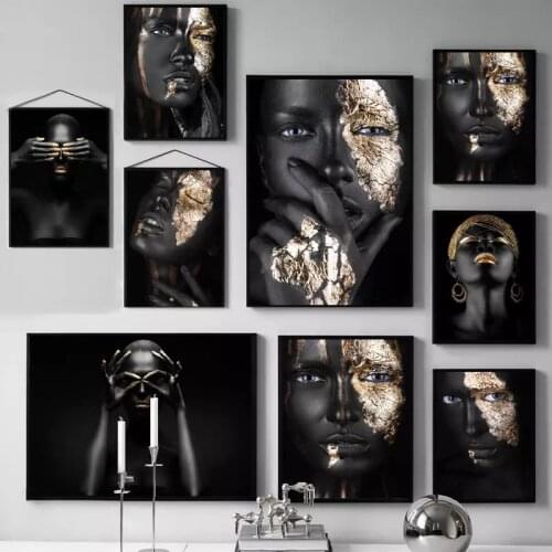 Modern Minimalist European Style Fashion Art Black Sexy Woman Art Poster Home Background Decorative Painting Core