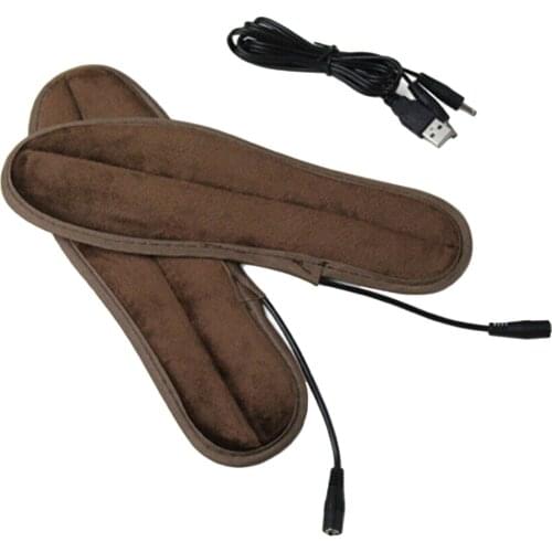 USB Heated Insoles Electric Pads Winter Foot Warmers Shoes Boot Heater Insoles New