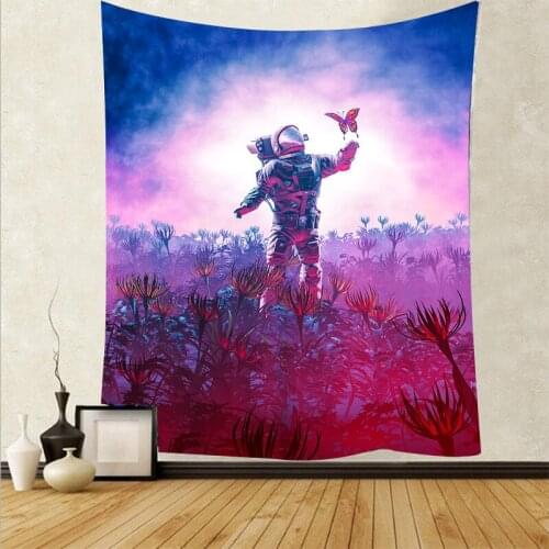 Butterfly tapestry trippy tapiz de pared tela wall hanging decoration wall fabric astronaut wall carpet