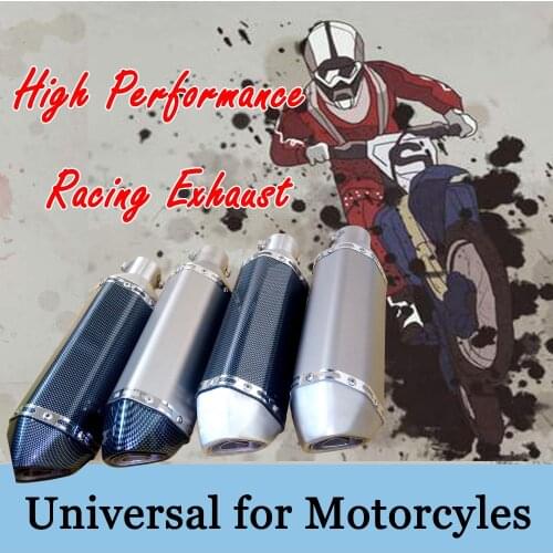Universal Carbon Fiber Modified motorcycle racing Exhaust for Akrapovc moto Escape Muffle pipe fit most motorcycle ATV Scooter