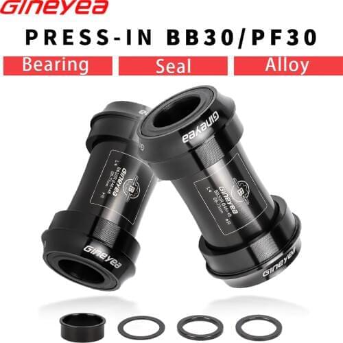 Gineyea BB30 PF30 Bottom Bracket Sealed Bearing Press-fit MTB Road Bike Holowtech XT Sram Gxp 24 22mm Mountain Bicycle BB Set