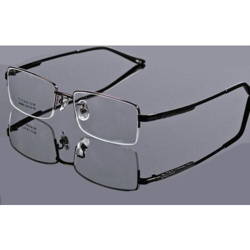 Viodream NEW 100% Pure titanium ultra light reading eyeglasses men business fashion myopia eye glasses frames Oculos de grau