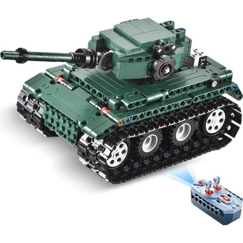 Military series Remote Control Tank RC Car Technical Model Bricks Building Blocks Toys for Children Gifts 313Pcs