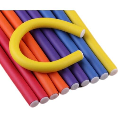 30pcs/set Magic Hair Curlers Rollers with Diameter 1.4cm DIY Curly Soft hair curlers Plastic flex rods for long hair