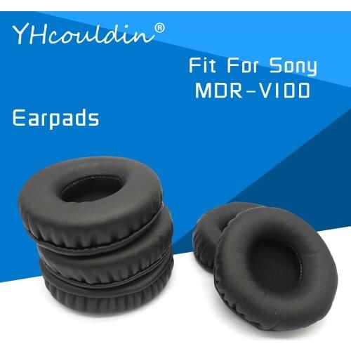 YHcouldin Earpads For Sony MDR V100 MDR-V100 Headphone Accessaries Replacement Wrinkled Leather Soft Material