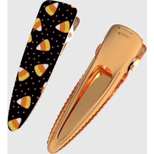 55x15mm Hair Clip Halloween Printed Hair Clip For Women Textured Barrette Hairpin Hair Accessories 10pc,10Yc19498