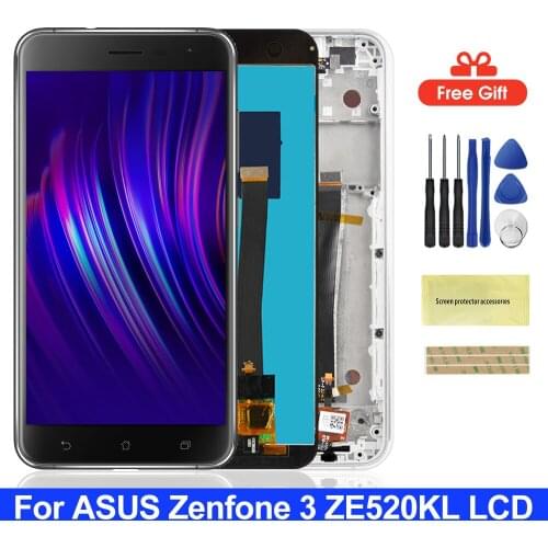 5.2" Screen For ASUS Zenfone 3 ZE520KL Z017DA Z017DB Z017D LCD Display Touch Screen Digitizer Parts For ASUS ZE520KL Lcd