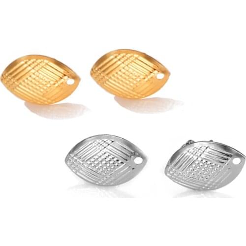 10pcs/lot Stainless Steel Cabochon Earring Stud Post With Hole Earrings Base Hand made Making Finding