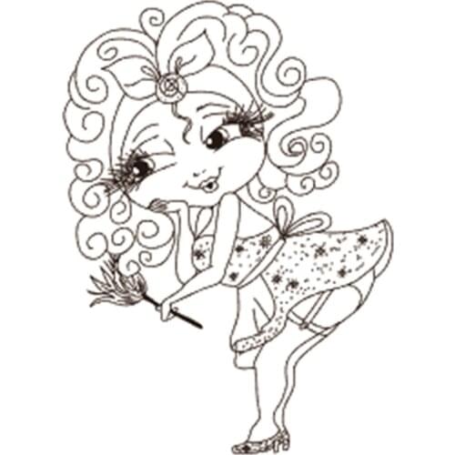 10x8 Fairy girl New Transparent Clear Rubber Stamp Sheet Cling Scrapbooking Photo Album PaperCard DIY Craft