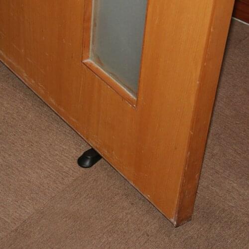 5pcs Black Plastic Door Window Stops Stoppers Wedges Jam Block Home Office