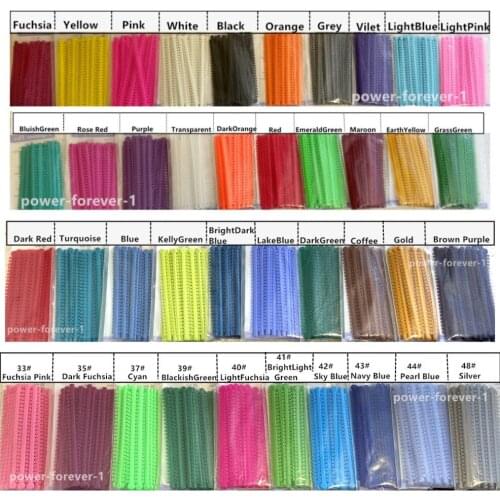 5Packs=100Sticks Dental Orthodontic Ligature Ties Elastic Rubber Bands Brace Chains Light #1-#20 Models 50Ties/Stick