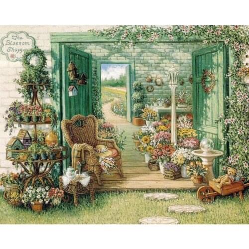 5D DIY Diamond Painting Garden Flower Full Drill Diamond Embroidery Cross Stitch Mosaic Craft Kits Home Decor Christmas Gift