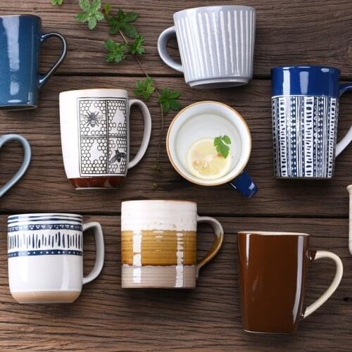 Creative Personality Retro Cup Ceramic Mug Drinking Cup Household Japanese Korean Coffee Cup Men Women Tea Cup Coffee Mug