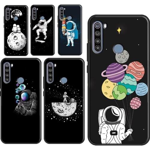 Space Starry Sky Moon astronaut Case For Xiaomi Redmi Note 10 7 8 9 Pro Note 8T 9S Fundas For Redmi 9T 9C 9A 8A K40 Cover
