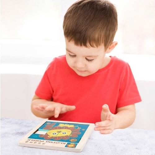 Childrens Cartoon Digital Double-sided Huarongdao Educational Toy Sliding Jigsaw Puzzle Game Teaching Aid