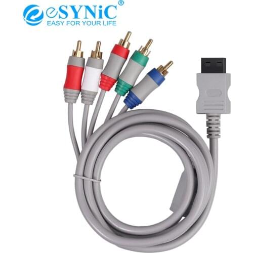 ESYNiC 6 Feet Wii Component Audio Video Cable Connect to HDTV/EDTV 5 RCA Video RCA Stereo Audio AV Cord For Nintendo Wii & Wii U