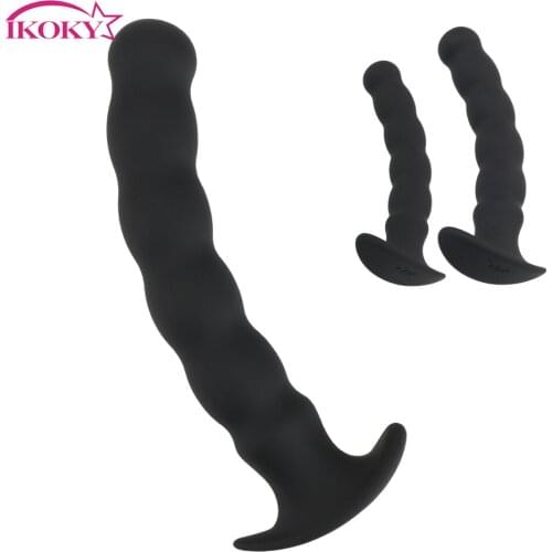 IKOKY Soft Silicone Anal Plug S/L Sex Toys for Women Men Sex Products G-spot Massager Butt Plug Dildo Prostate Massager