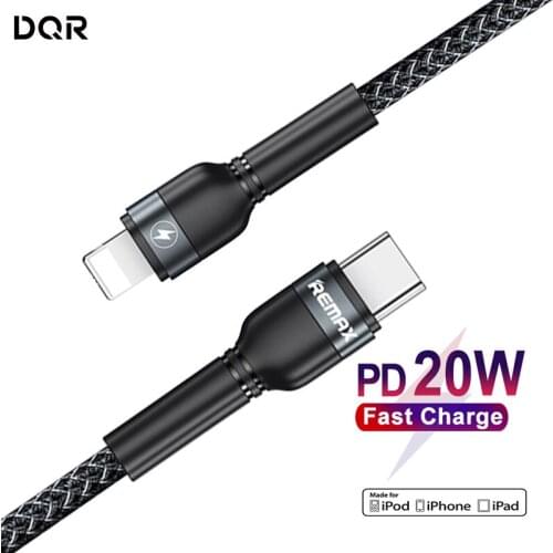 DQR USB C Cable Charger for IPhone PD 20W Fast Charge Cables for IPhone 12 11 Pro Max X XS 8 7 PD Data Cable for Macbook Pro