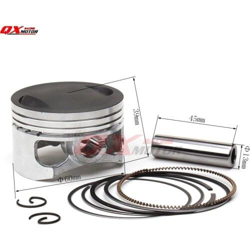 Kayo Apollo Bosuer Xmotos 160cc Dirt Pit Bikes 60mm Piston 13mm Pin Piston Ring kit ZS160 ZONGSHEN 155Z Engine Prats