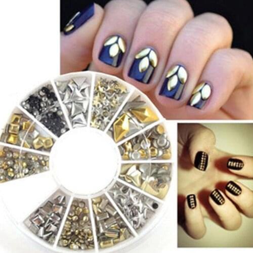 Colorful Shiny Nail Art Decoration Wheel Colorful Star DIY Manicure Accessory Nail Art & Tools