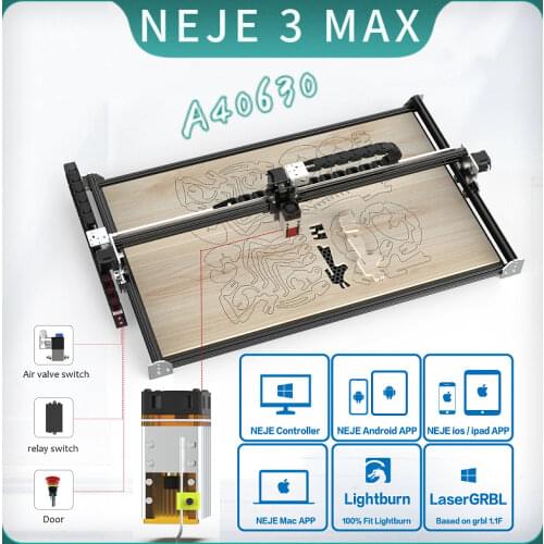 NEJE Master 2S Max 80W/40W CNC Laser Wood Engraver Cutter Engraving Cutting Machine Lightburn,LaserGRBL Bluetooth-APP Contorl