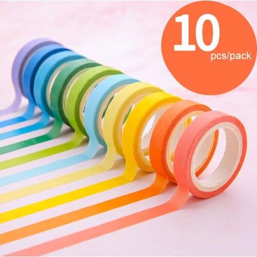 75mmx5m colorful Washi Tape Rainbow Colors Masking Tape For DIY Scrapbooking Diary Photo Album Decoration Stationery Accessori