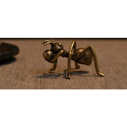 Pure bronze Mini ant, incense inserts, handicraft ornaments, tea sets accessory