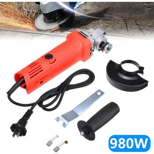 Multi-function 980W Electric Angle Grinder 115mm Heavy Duty Cutting Grinding with 2 Discs Power Tools Polishing Machine