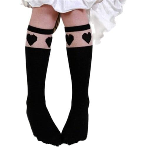 Hot Sale Fashion Girls Knee-high Socks Children Cotton Lace Stripe Splice Breathable Comfortable Kids Middle Tube Socks