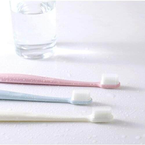 3pcs/set Soft Toothbrush Adult Silicone Nano Brush Oral Care Nano-a Portable Travel Eco-friendly Brush Tooth Care Oral Hygiene