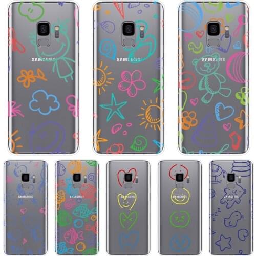 Heart Smile Soft Silicone Phone Case For Samsung Galaxy S8 S9 Plus S5 S6 S7 Edge Back Cover For Samsung Galaxy Note 9 8 5 4 Case