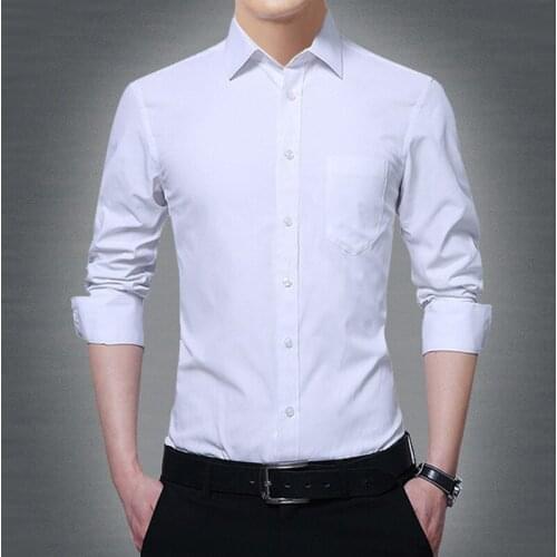 MRMT 2020 Brand New Mens Long Sleeve Shirt Mens Shirts Business Overalls Custom Wire Pure Cotton Twill Inch Shirts Mens