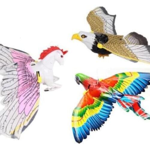 Novelty Flash Simulation Electric Flying Eagle Bird Rotate Interactive Toys Children Kids