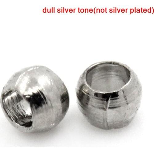 Doreen Box Lovely Crimp Beads Silver Color 1.5mm,3000PCs (B22224)